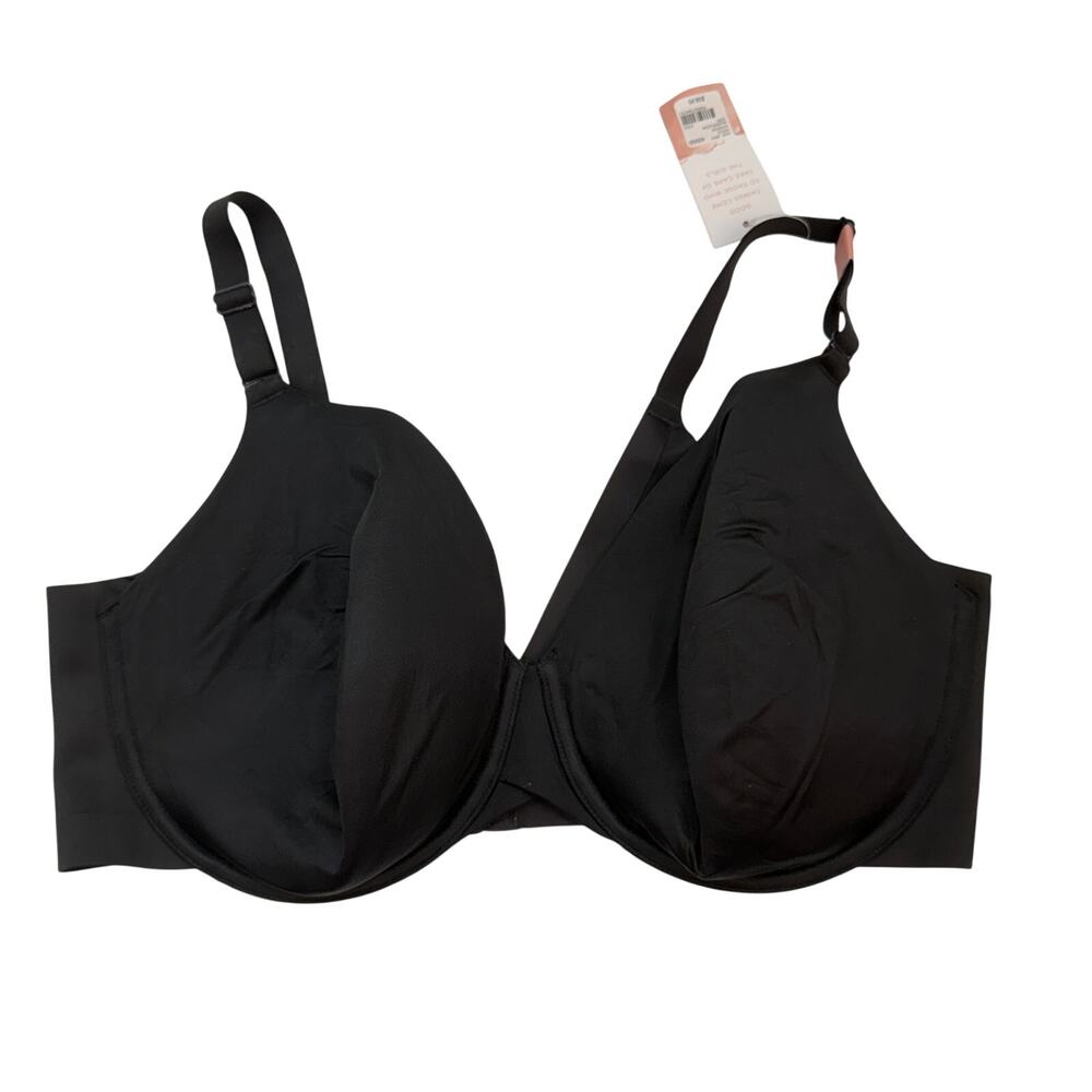 NEW Cacique Black Lightly Lined Full Coverage Bra Plus Size 42DDD